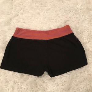 Black Shorts With Fold Over Waist Band